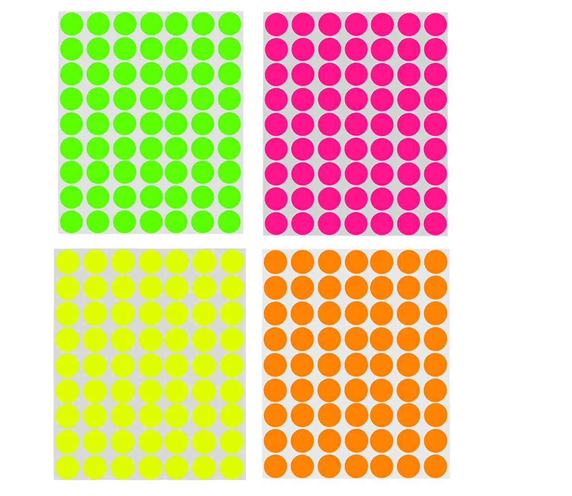 Ave Perm Color Label Rnd 1/4in Grn
