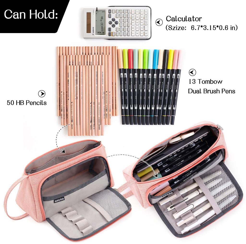 Pencil Case Big Capacity Pen Pouch Large Storage Black Holder Marker Pen  Bag Dur