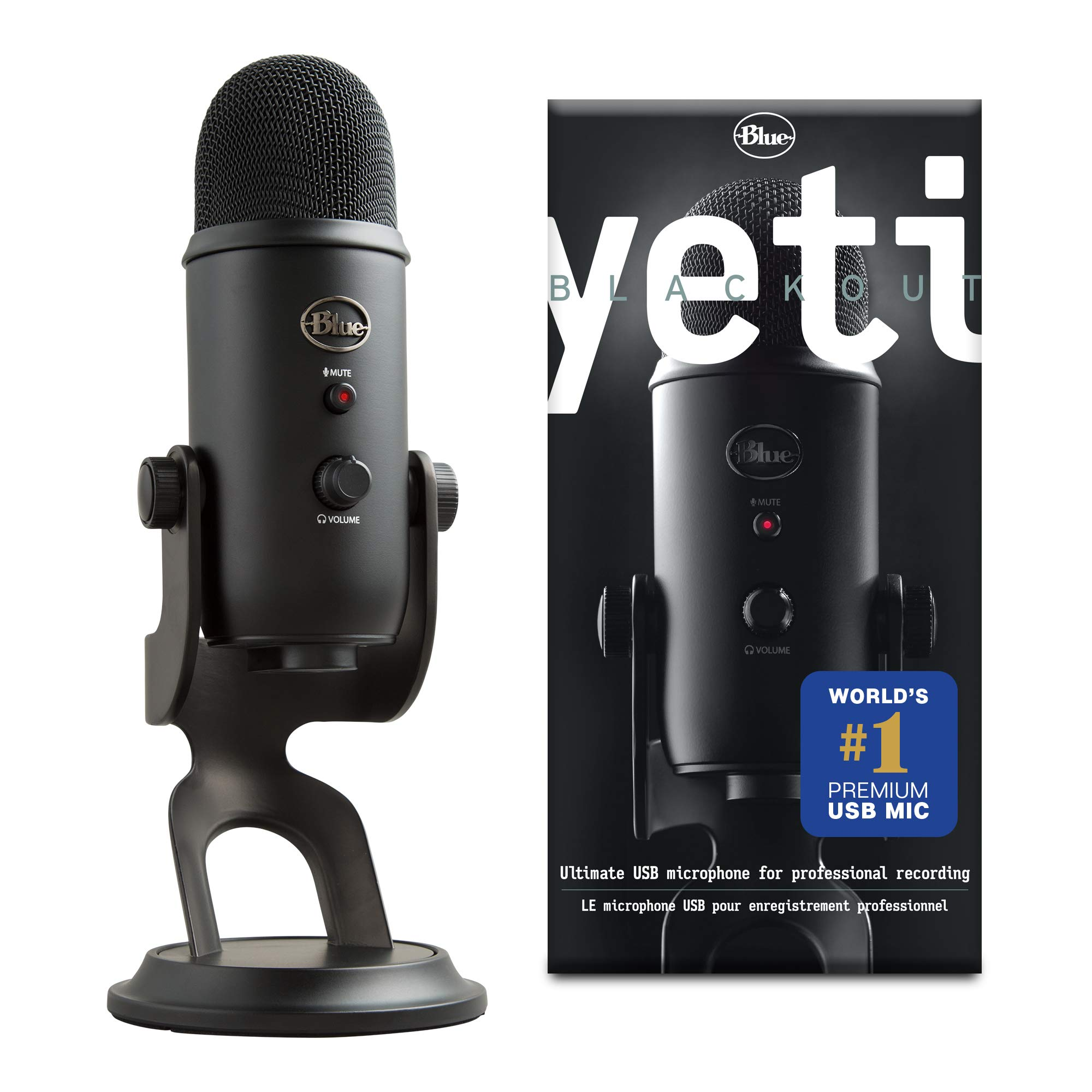 BLUE Yeti USB Microphone - Blackout Edition