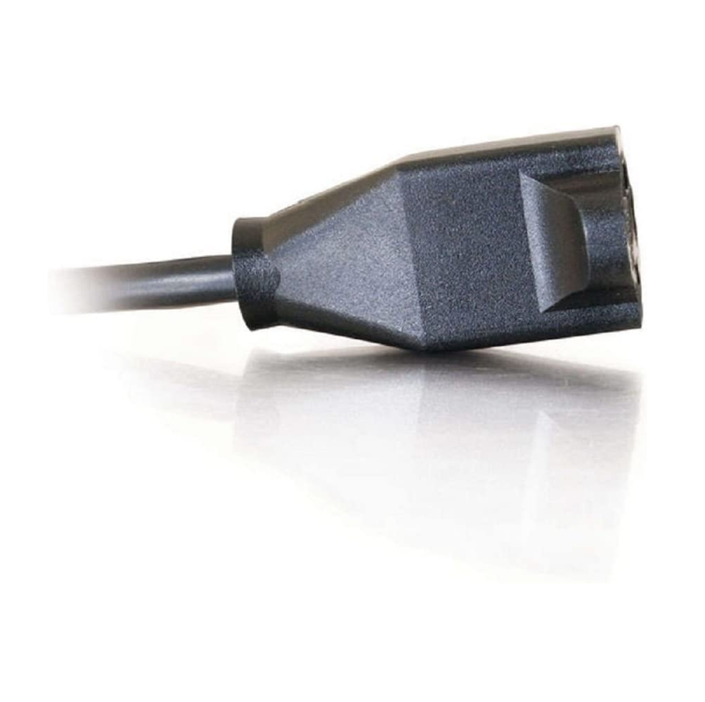 C2G Power Cord, Long Extension Cord, Power Extension Cord, 18 AWG, Black,  10 Feet (3.04 Meters),