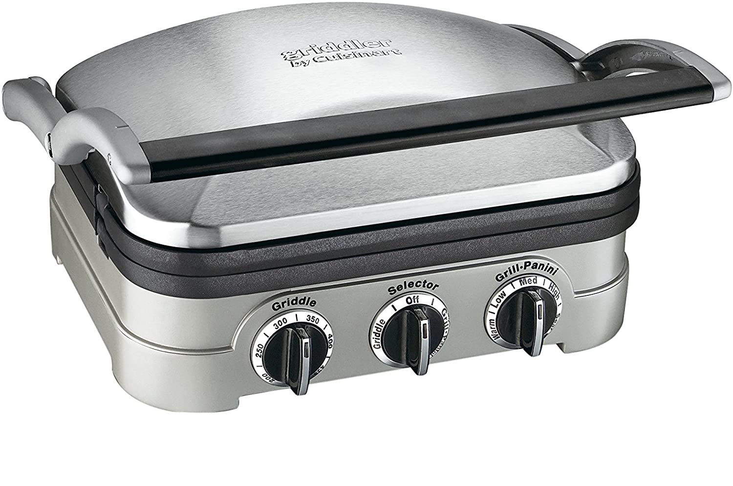 Cuisinart 5-in-1 Griddler - Silver With Silver & Black Dials