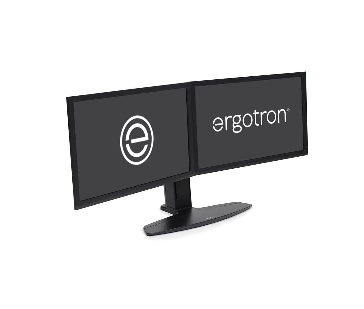 Ergotron – Neo-Flex Dual Monitor Stand for Desk, Double VESA Mount – for 2 Monitors Up to 24 Inches – Black