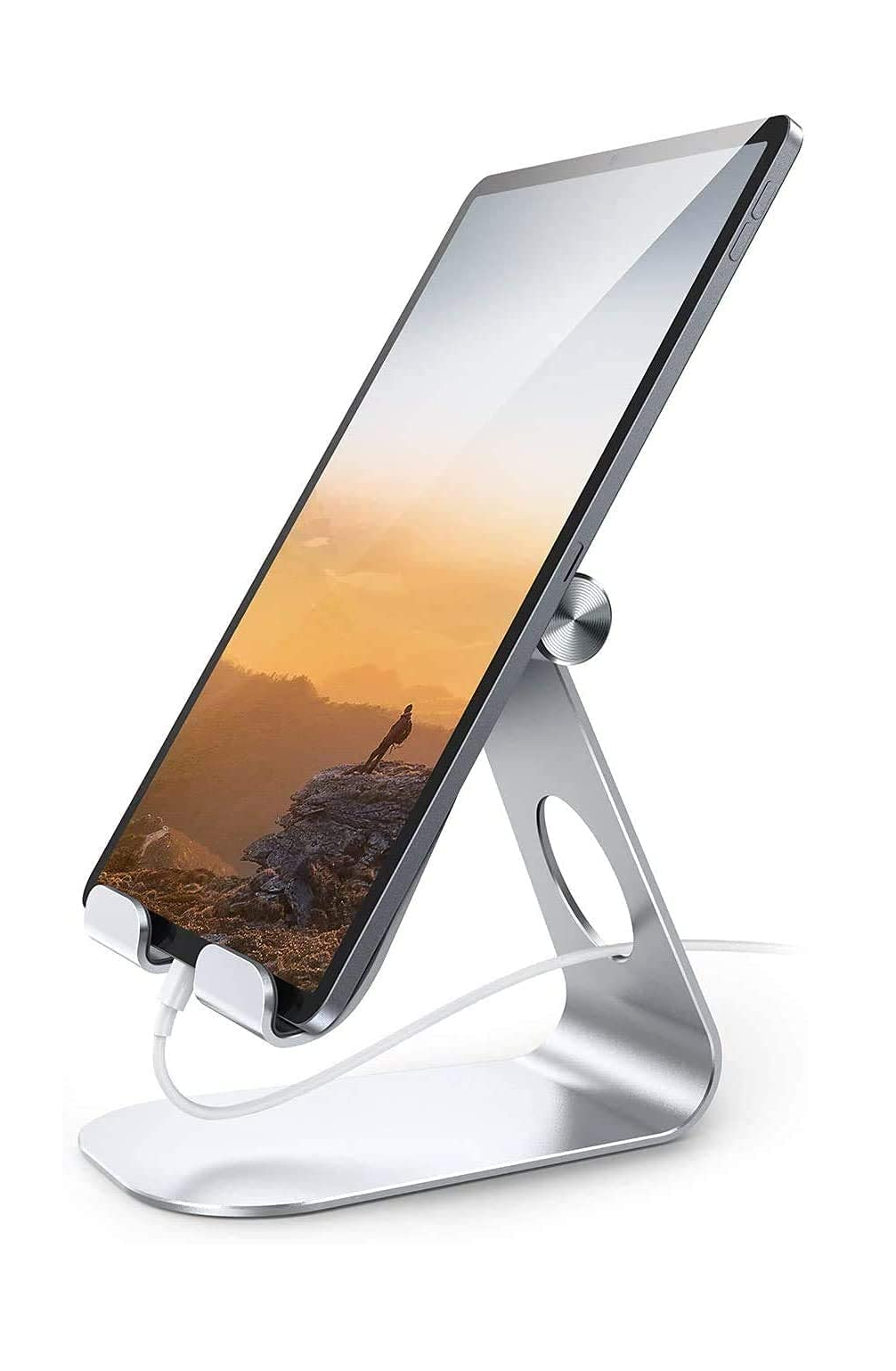 Tablet Stand Adjustable, Lamicall Tablet Stand - Silver