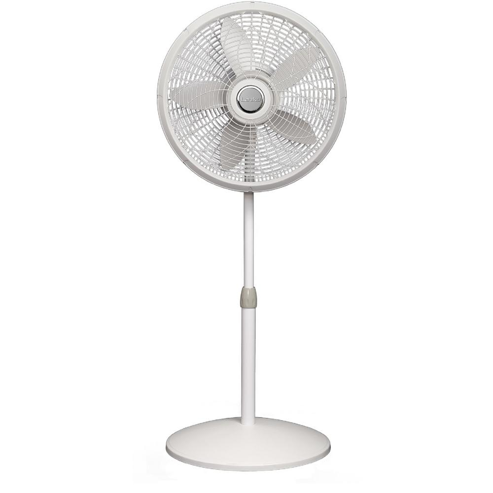 Lasko Adjustable 3-Speed Pedestal Fan with Remote Control, Model 1880, White