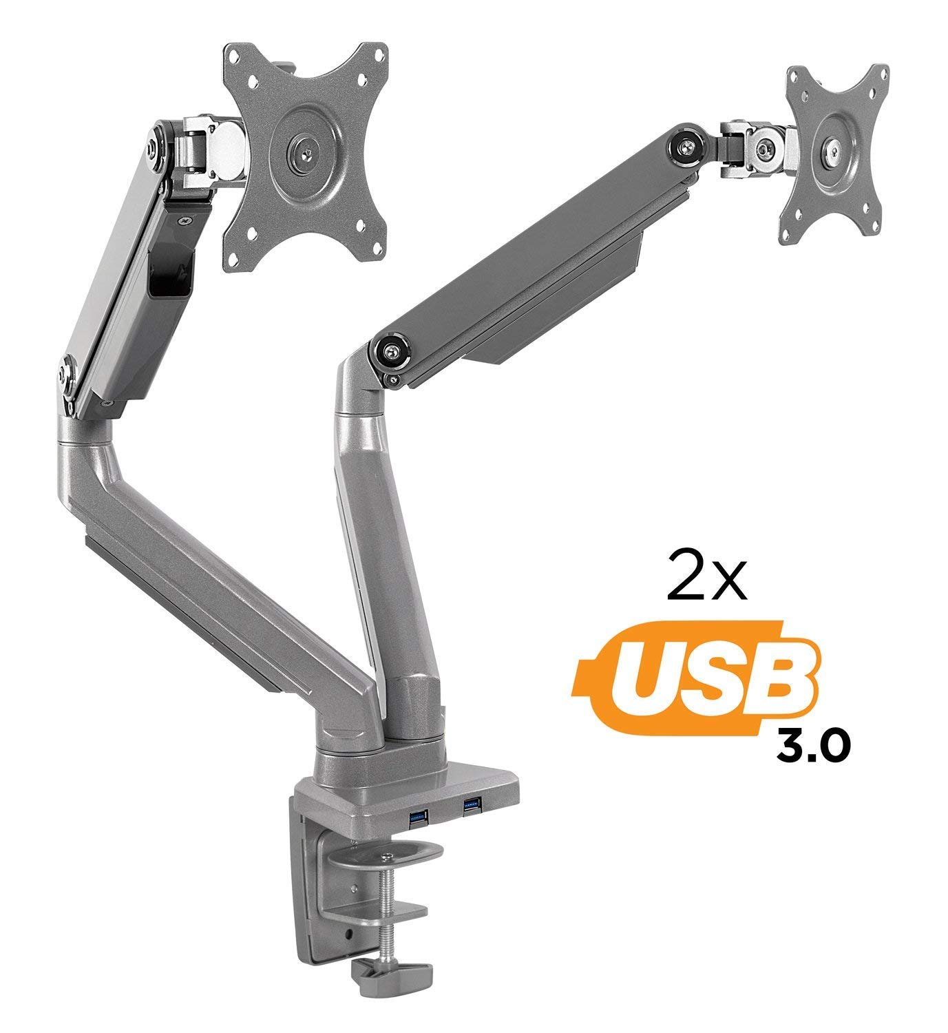 Mount-It! Dual Monitor Arm Mount With USB 3.0