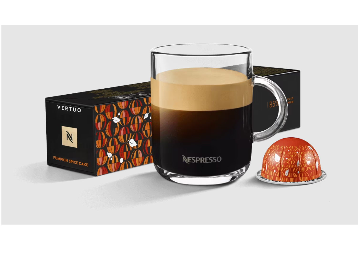 Nespresso Coffee Pods 10 Capsules 1 Sleeve VertuoLine Vertuo Line Single Serve Intenso/Double Espresso/Gran Lungo/Limited Edition ALL FLAVORS (10 Pods Pumpkin Spice Cake (Sweet Pumpkin&Cinnamon)