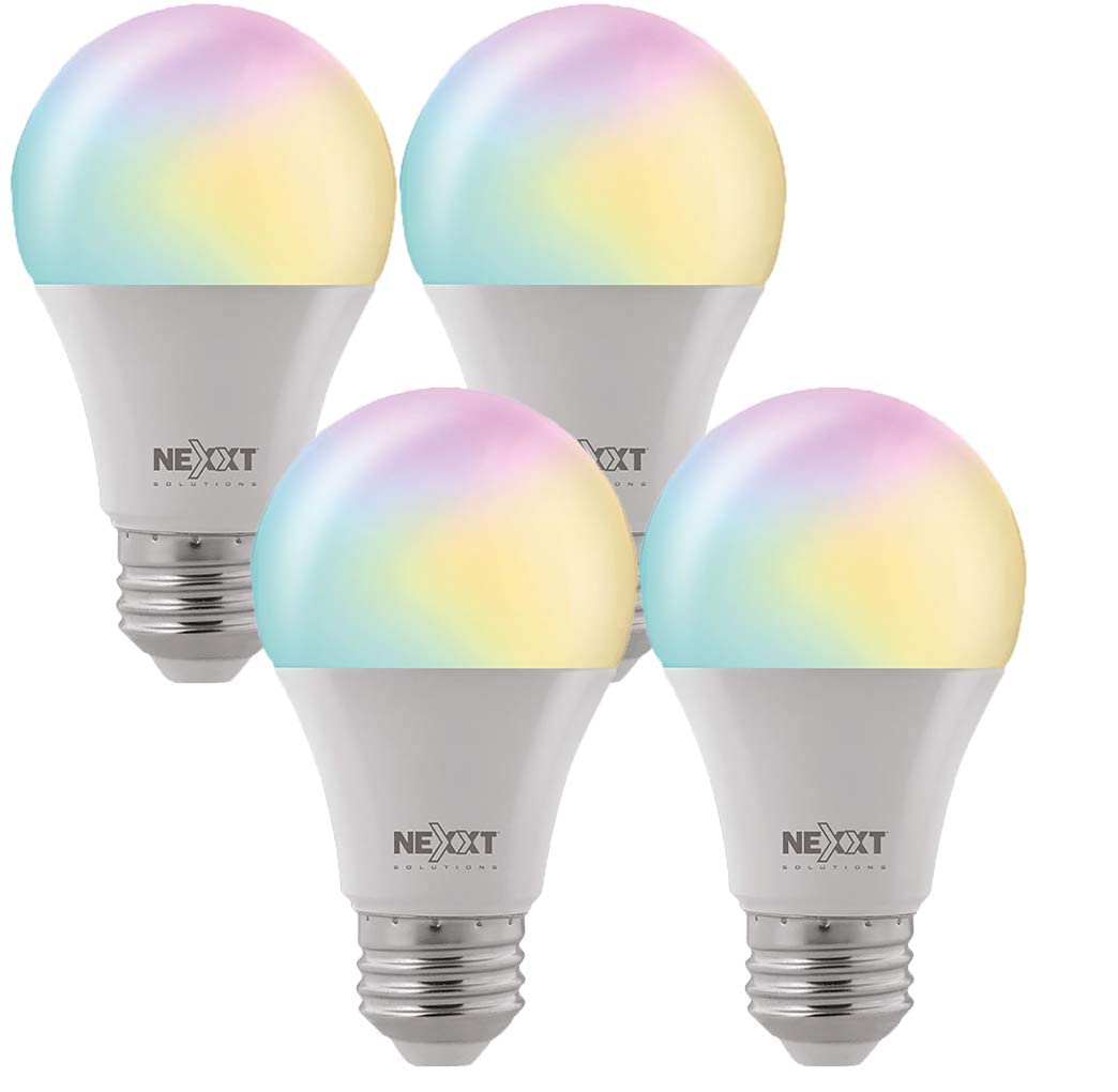 Nexxt Solutions Smart Home Wi-Fi Color Bulb LED - A19 4pk