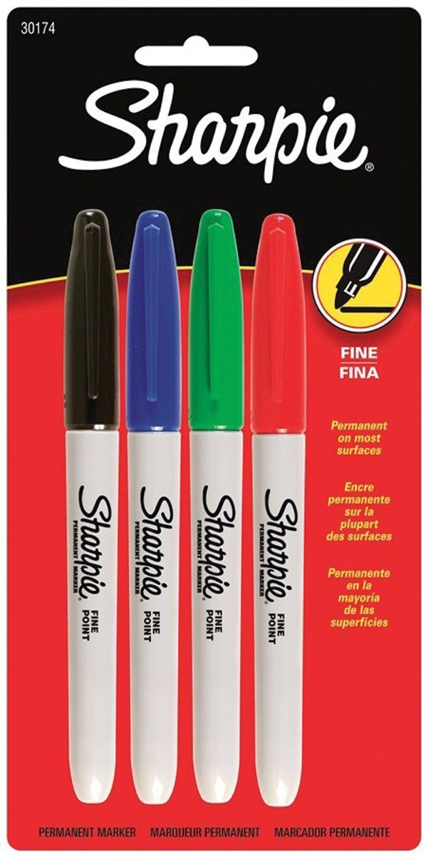  Sharpie Oil-Based Paint Marker, Medium Point, Blue Ink, Pack  of 3, Bundle with Plastic Reusable Pouch : Office Products