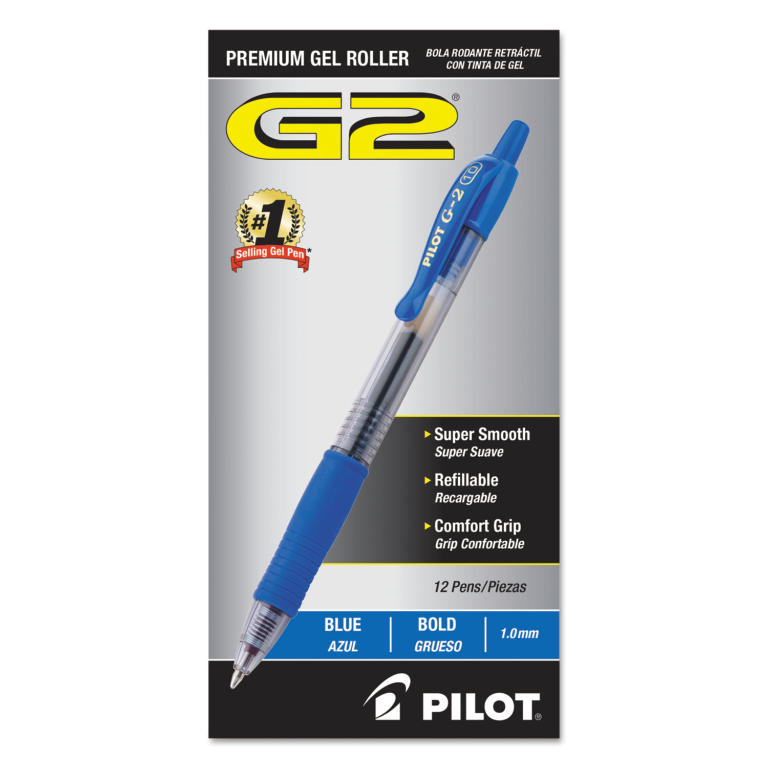Pilot G2 Retractable Premium Gel Ink Roller Ball Pens Fine PT 144 Pen Tubs Black