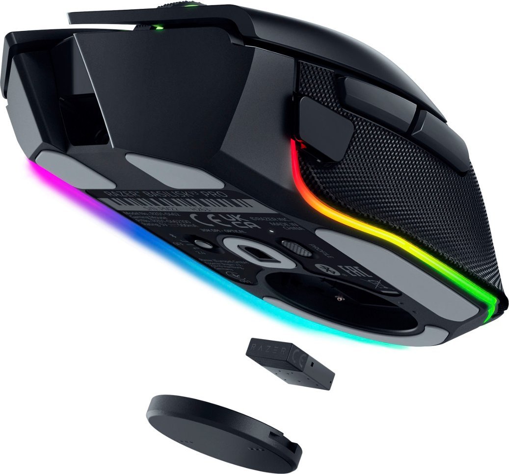 Basilisk V3 Pro Customizable Wireless Gaming Mouse with Razer HyperScroll Tilt Wheel - Black
