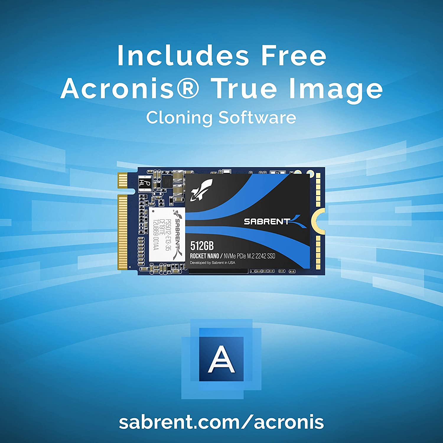 Sabrent 512GB Rocket NVMe PCIe M.2 2242 DRAM-Less Low Power 