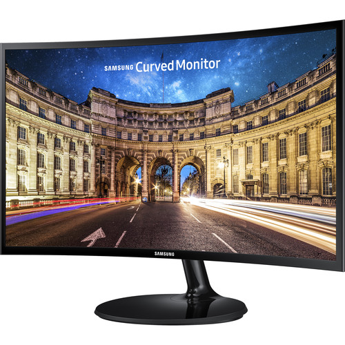 Samsung - 27" Curved 390 Series Business Monitor - Black