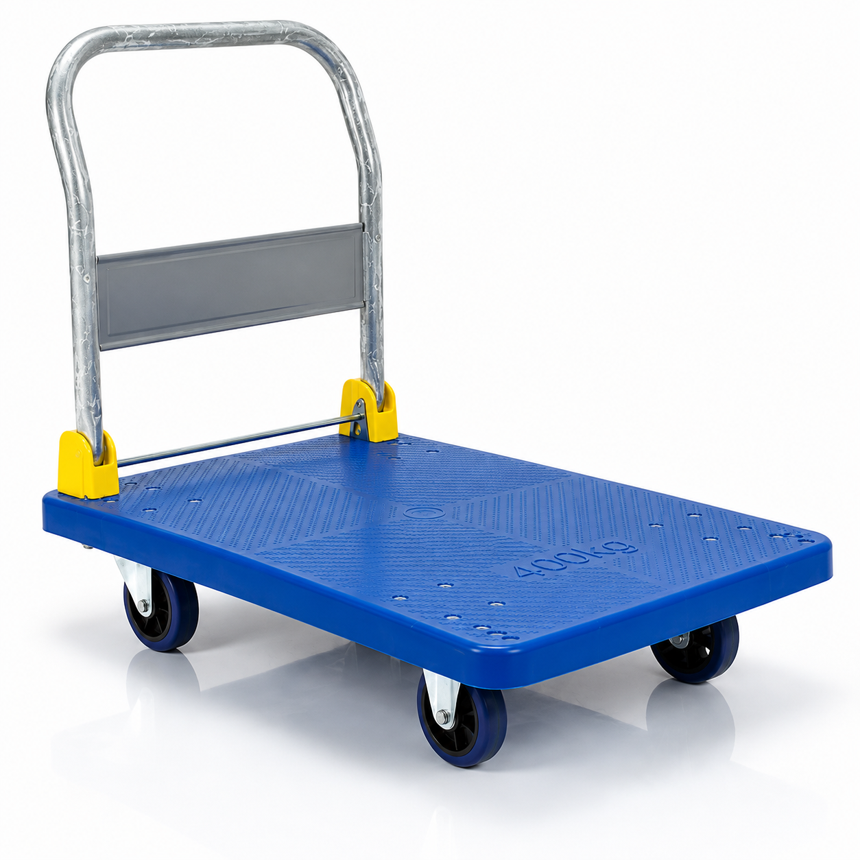 400kg Platform Trolley – Foldable Handle, 59 x 90cm Deck