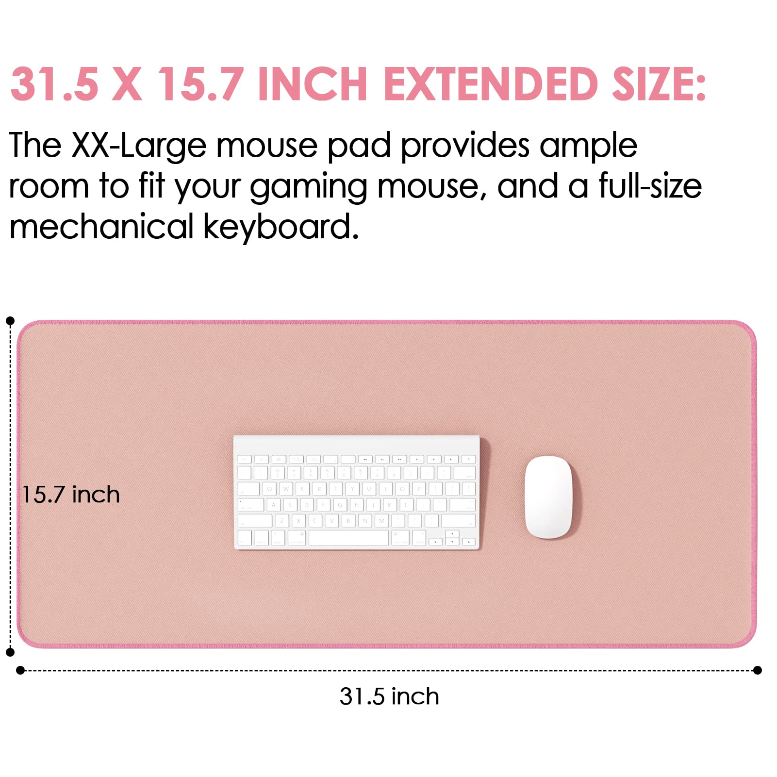 Desk Mat, Gaming Mouse Pad Large (35.4" X 15.7" Inch), XXL Keyboard Pad With Stitched Edges, Non Slip Rubber Base, Waterproof Computer Desk Pad For Office, Home, Men(Platinum Marble